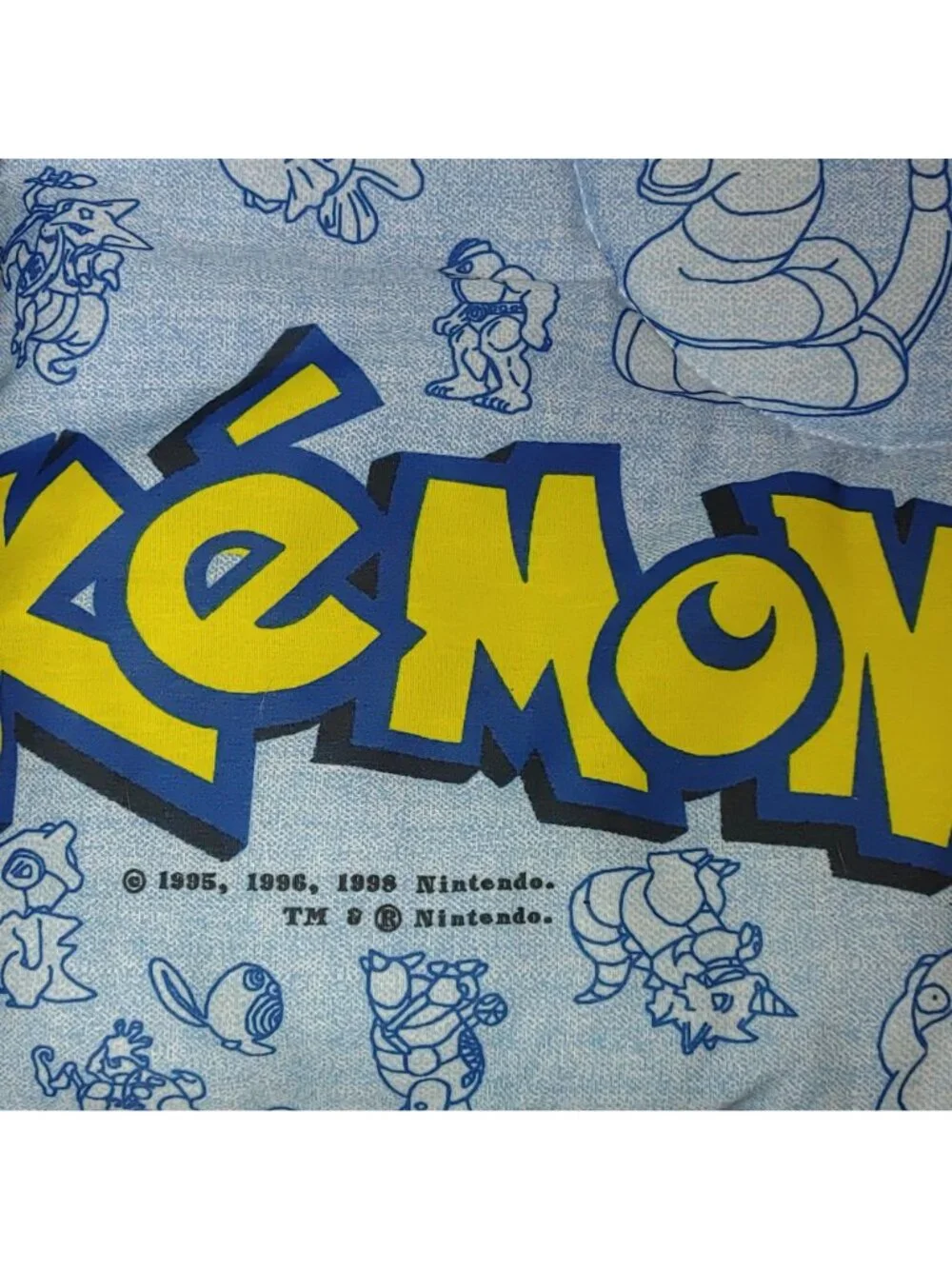 Pokemon Twin Comforter 1998 Vintage Pikachu Gengar Bulbasaur Charmander Blue